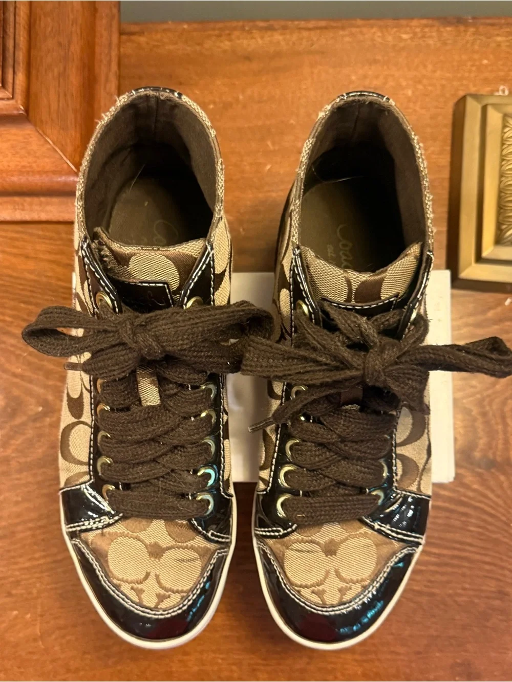 Coach brown signature